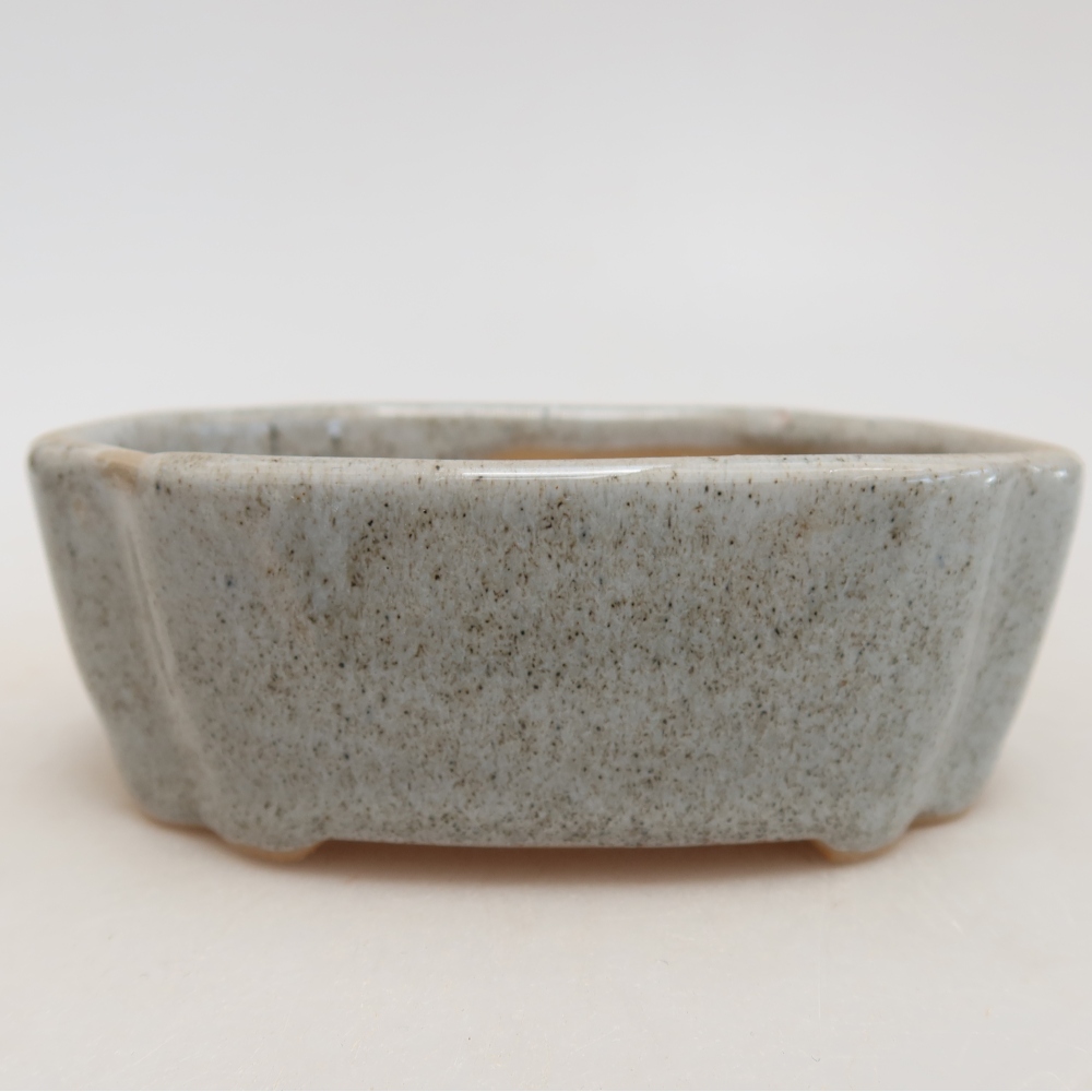 Ceramiczna miska do bonsai 10,5 x 8 x 4 cm, kolor szary