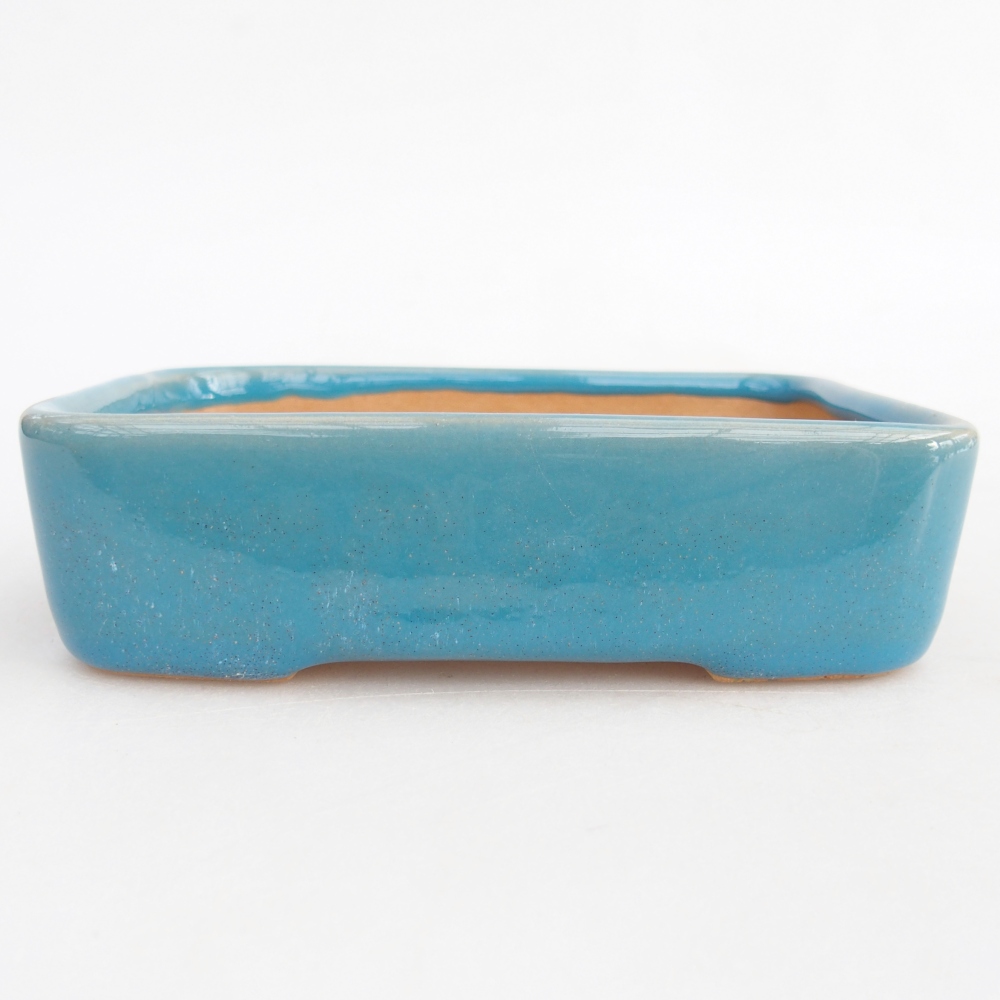 Ceramiczna miska do bonsai 12,5 x 9,5 x 3,5 cm, kolor niebieski