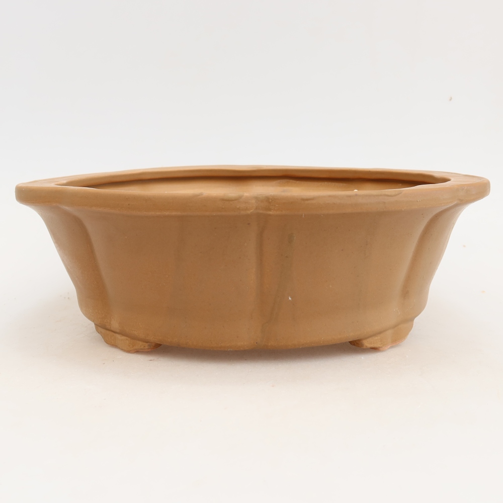 Ceramiczna miska na bonsai 26 x 26 x 8 cm, brązowa