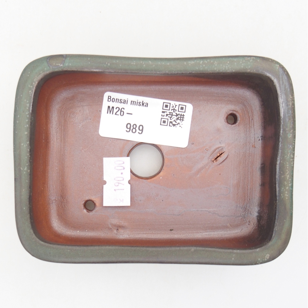 Ceramiczna miska na bonsai 11 x 8 x 3 cm, szara