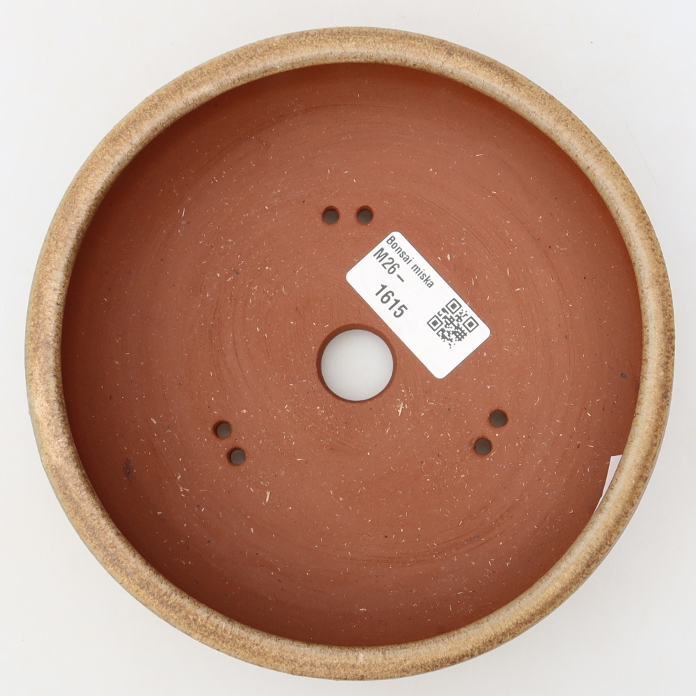 Ceramiczna doniczka do bonsai 16 x 16 x 5,5 cm, kolor brązowy