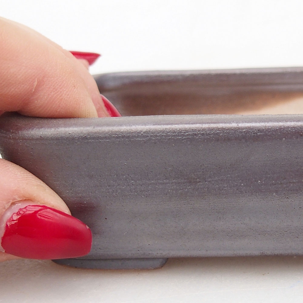 Ceramiczna miska na bonsai 11,5 x 8,5 x 3 cm, kolor metaliczny