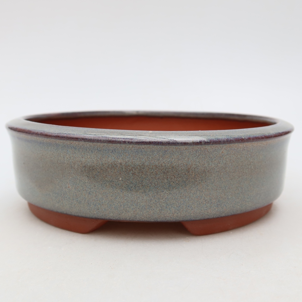 Ceramiczna doniczka do bonsai 16 x 16 x 5 cm, kolor szary
