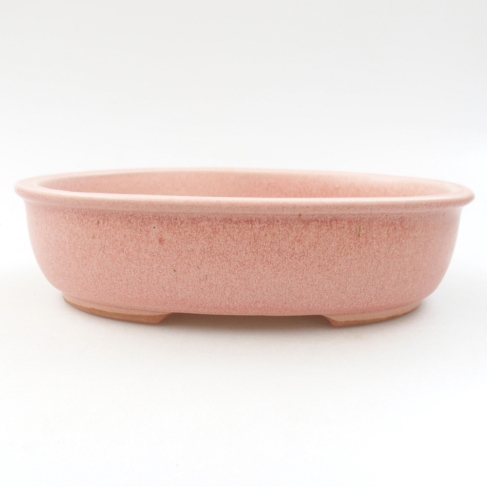 Ceramiczna miska bonsai 19 x 14,5 x 4,5 cm, kolor różowy