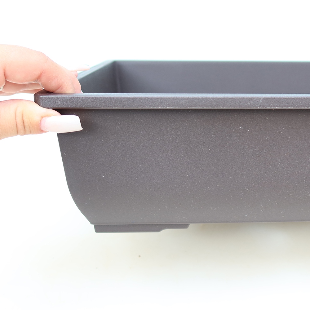 Plastikowa miska do bonsai MP-7, brązowa – 34 x 26 x 10 cm