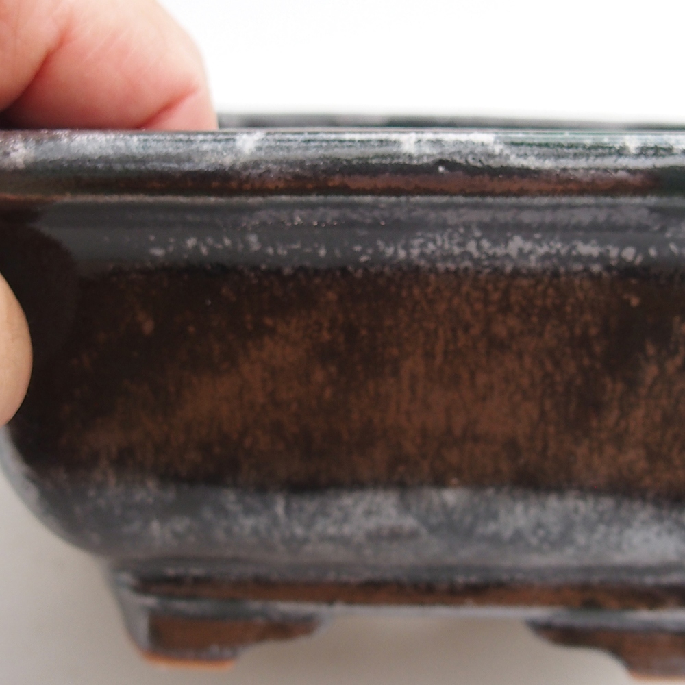 Ceramiczna miska na bonsai 23 x 21 x 7,5 cm, zielona