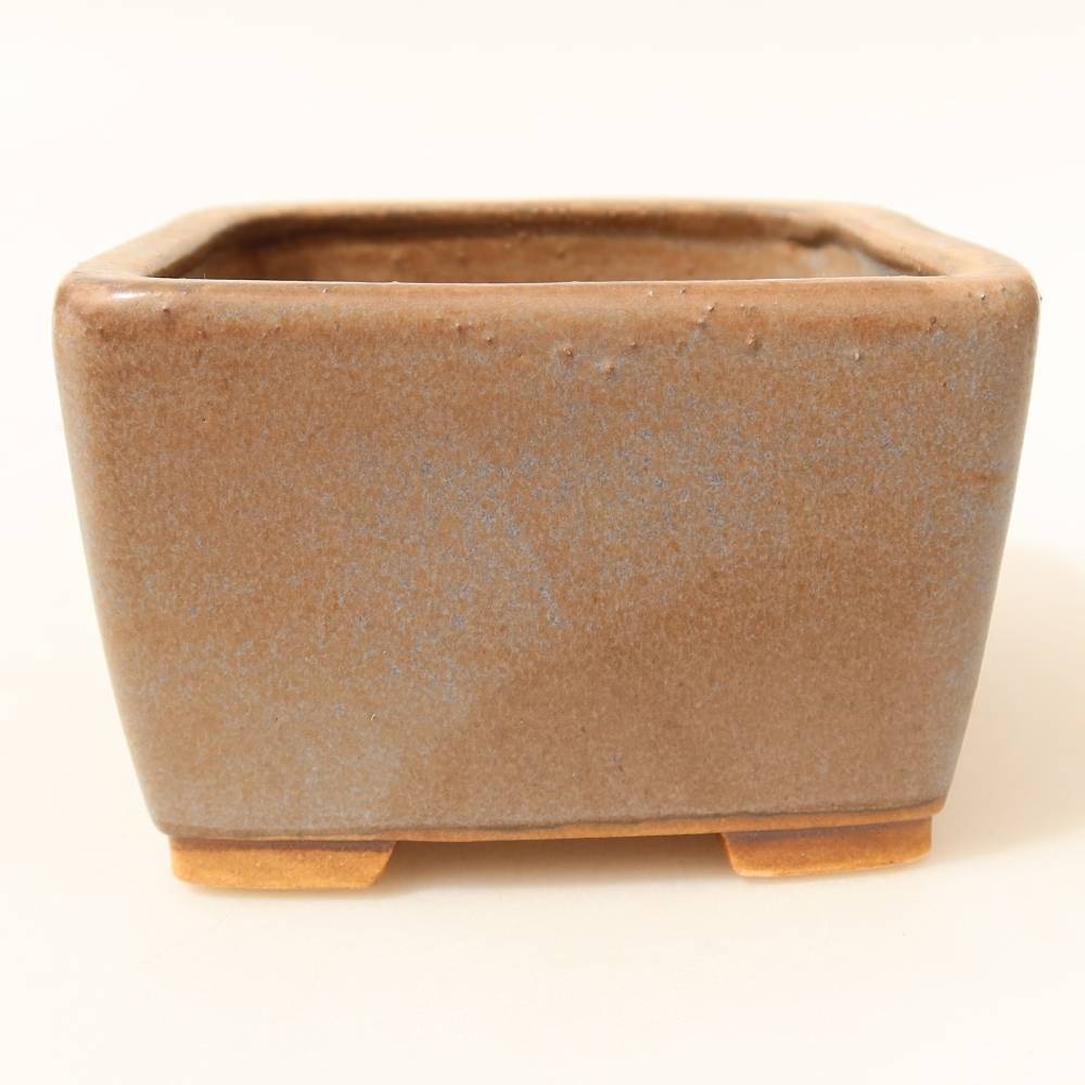 Ceramiczna miska do bonsai 10,5 x 10,5 x 7 cm, kolor niebieski