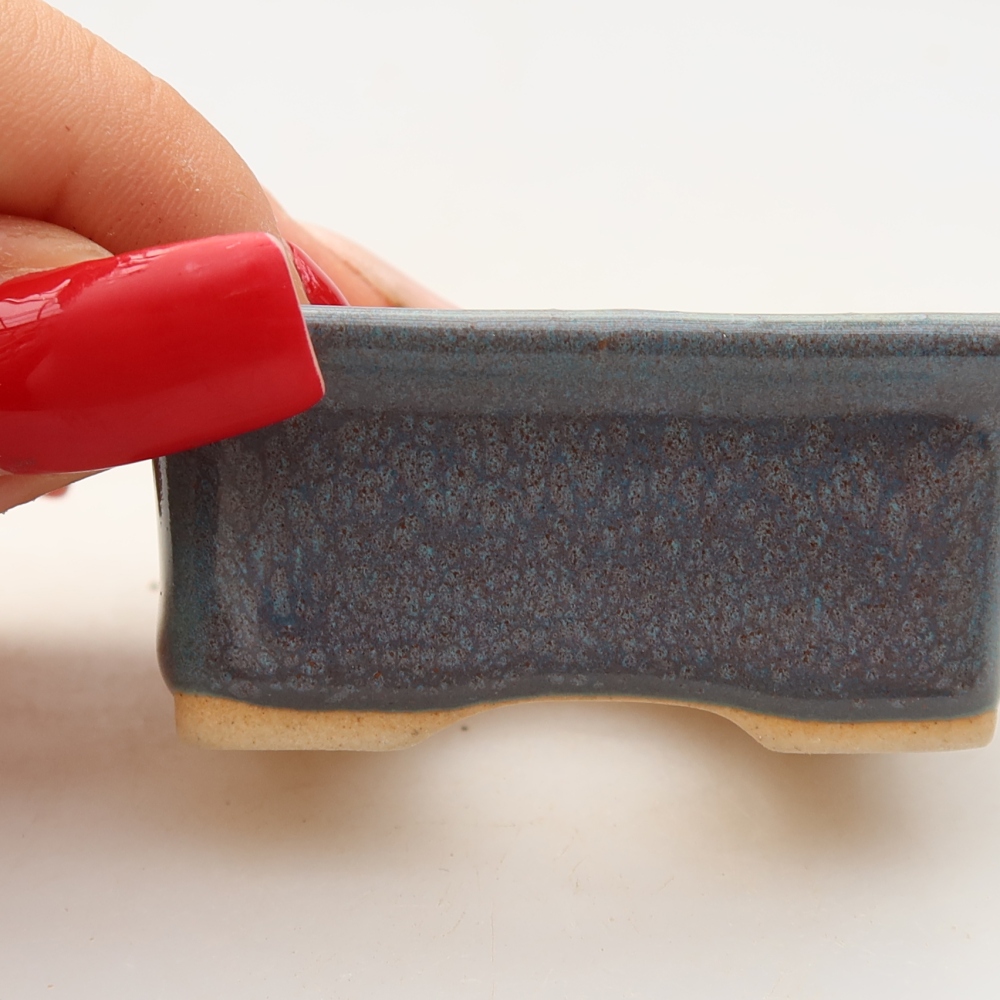 Ceramiczna miska do bonsai 6 x 4,5 x 2,5 cm, kolor szary