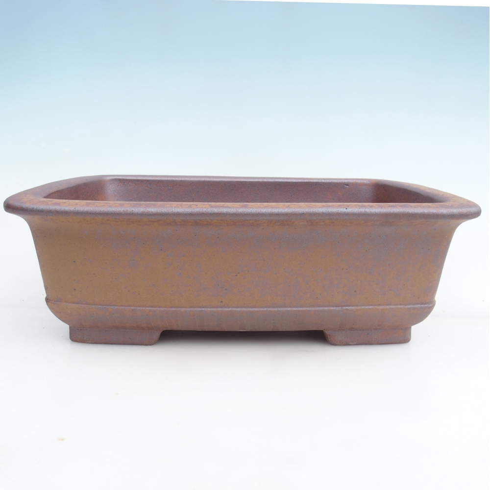 Ceramiczna miska na bonsai 37 x 28 x 12 cm, kolor metaliczny