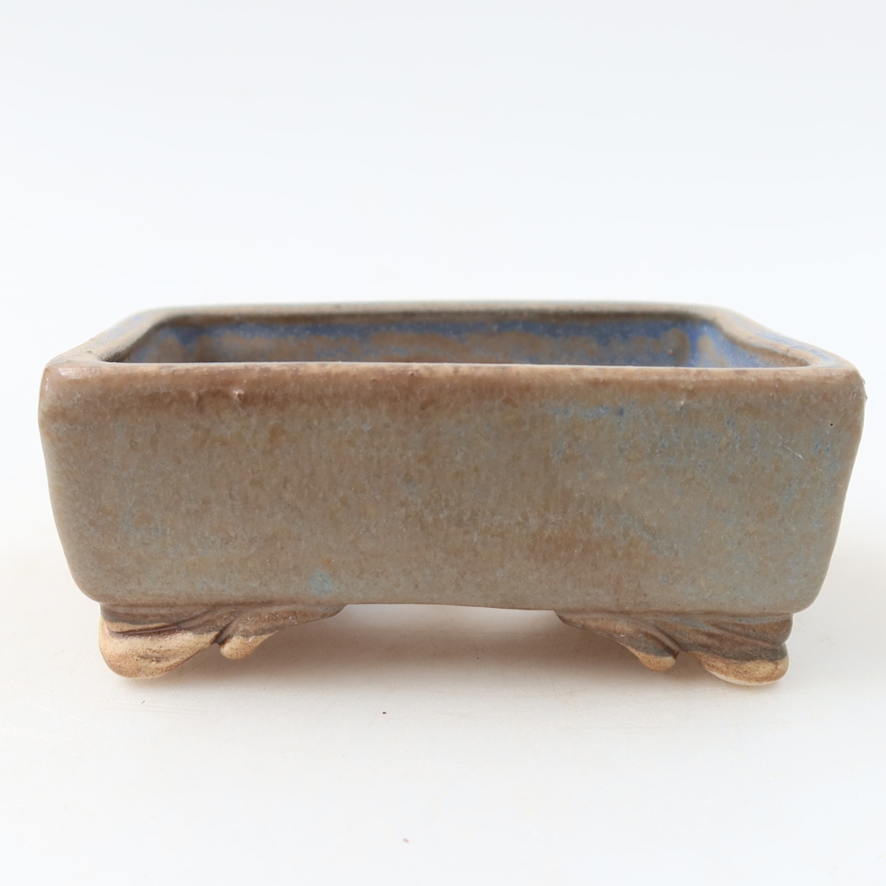 Ceramiczna miska do bonsai 10 x 8 x 4 cm, kolor niebieski
