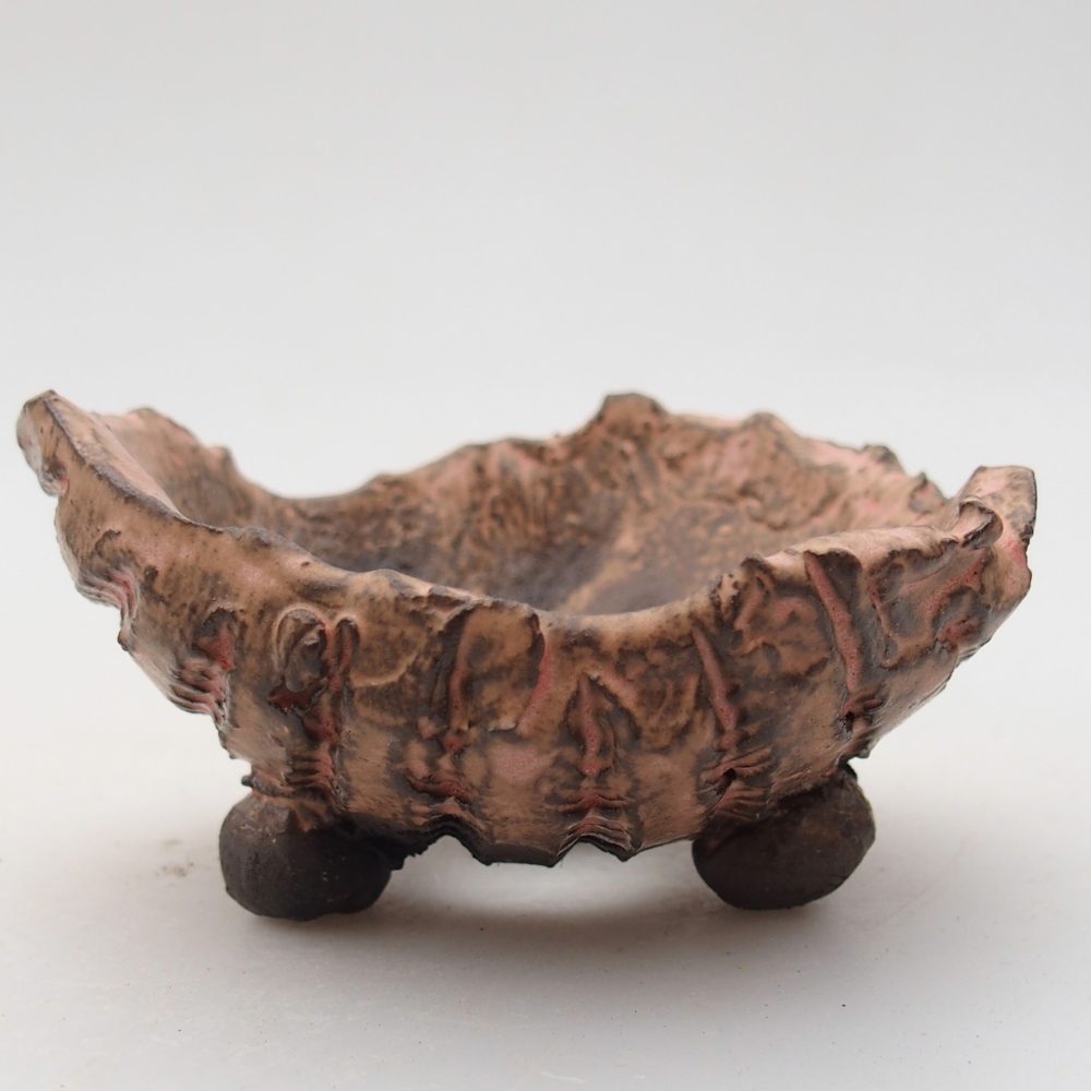 Ceramiczna muszla 8,5 x 8 x 4 cm, kolor różowy