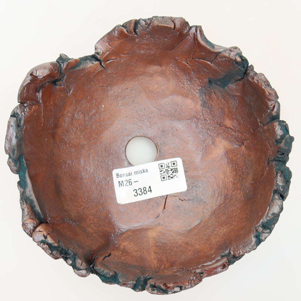 Ceramiczna skorupa 14 x 13 x 7 cm, kolor zielony