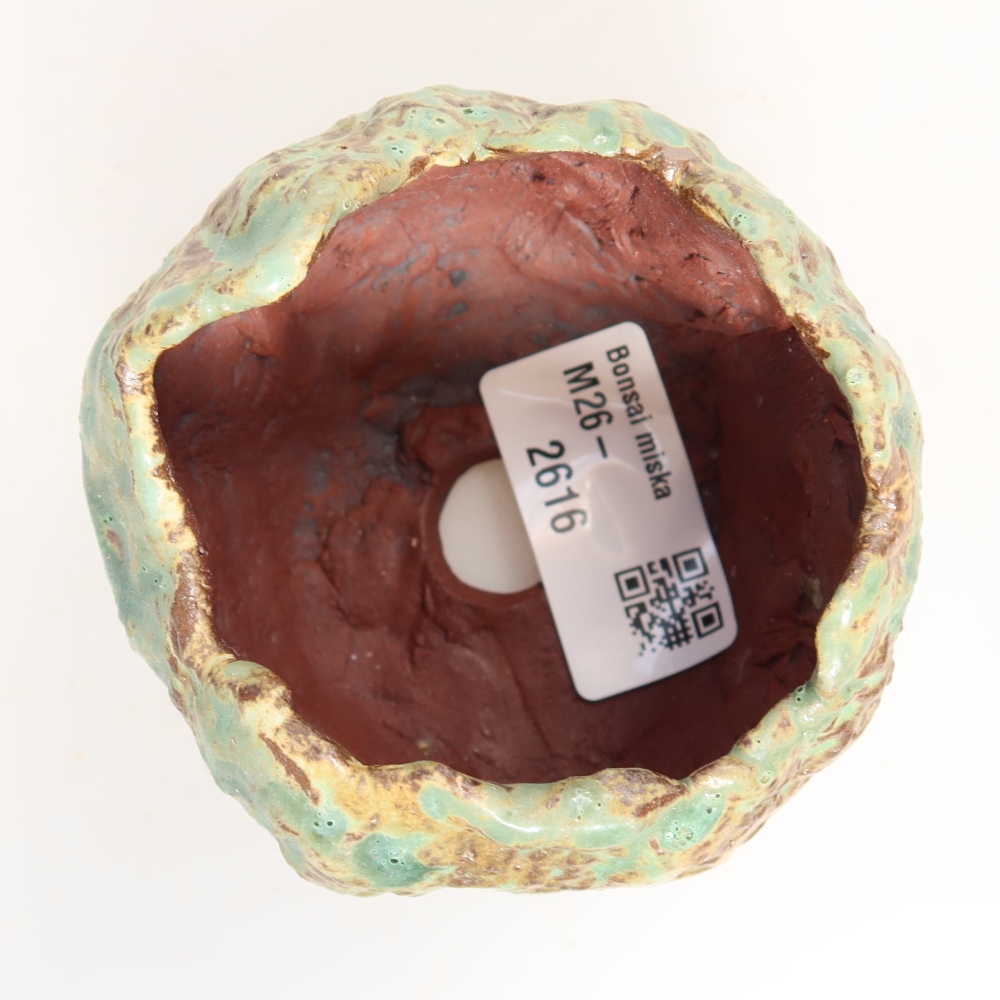 Ceramiczna skorupka  7,5 x 7 x 6,5 cm, kolor zielony