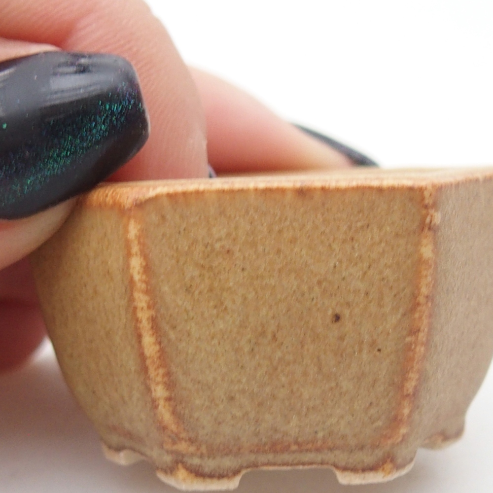 Mini miska do bonsai 4 x 3,5 x 2 cm, brązowa