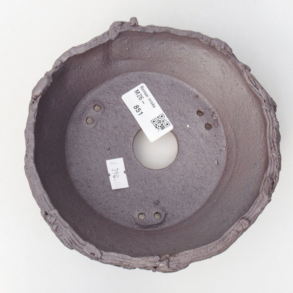 Ceramiczna miska do bonsai 16,5 x 16 x 5,5 cm, kolor metaliczny