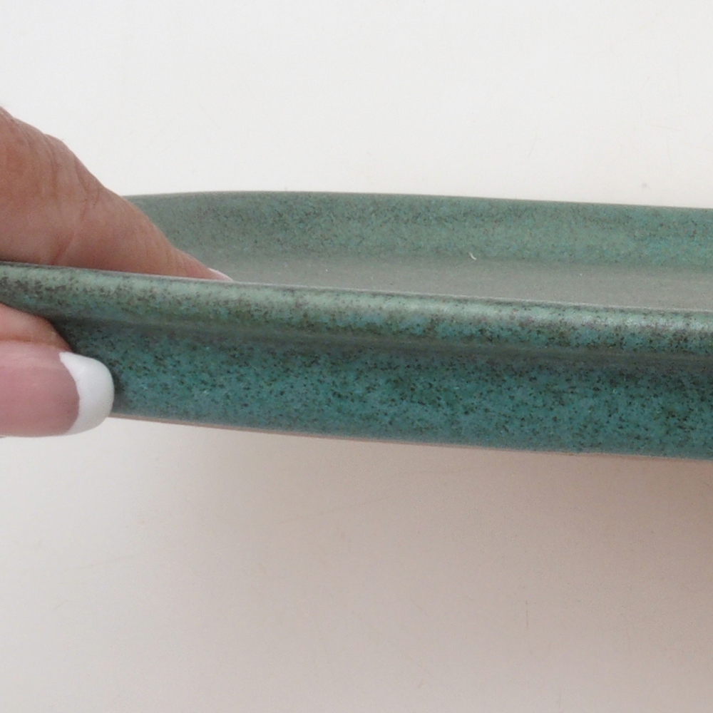 Ceramiczny spodek H09 – 28,5 x 19,5 x 1,5 cm – zielony