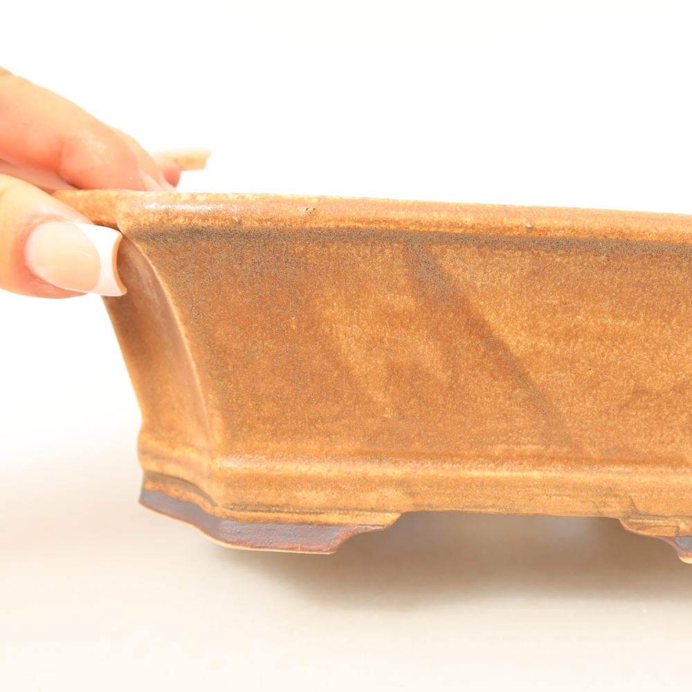 Ceramiczna miska do bonsai 18 x 15 x 6 cm, kolor różowy