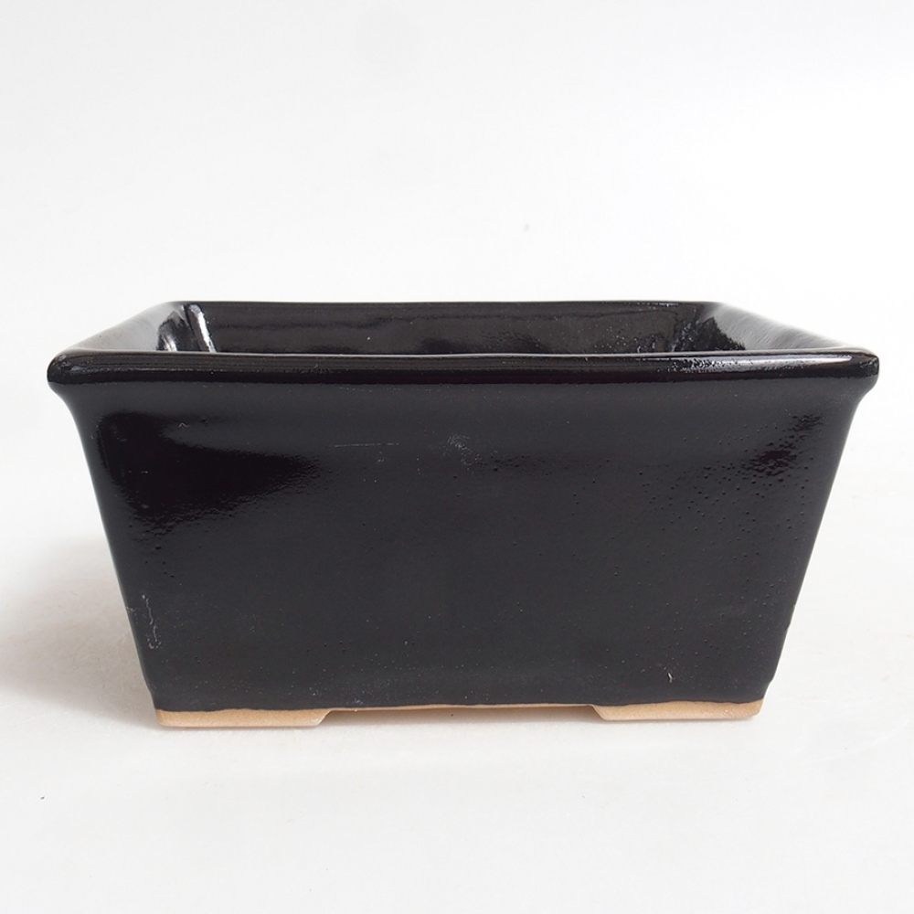 Ceramiczna miska bonsai 11,5 x 10,5 x 6 cm, kolor czarny