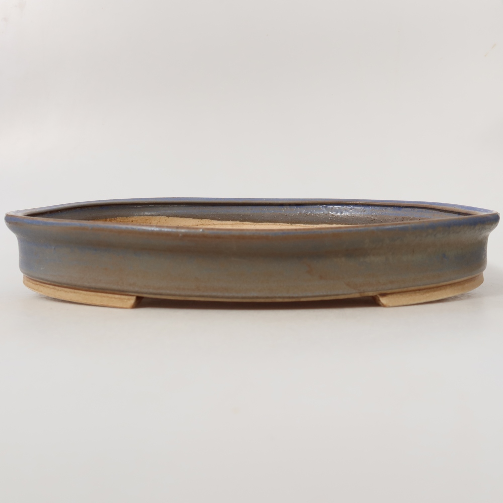 Ceramiczna miska do bonsai 30,5 x 26,5 x 4 cm, kolor niebieski