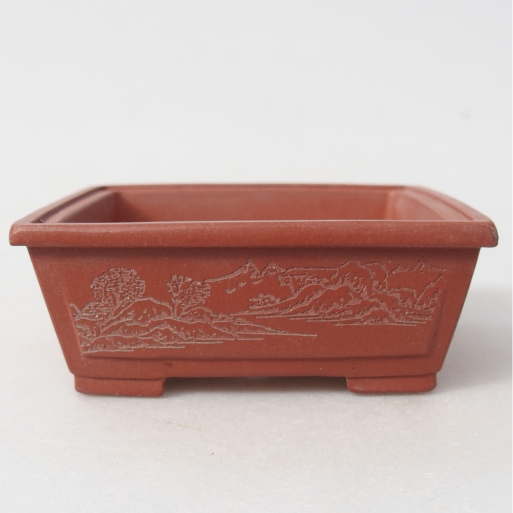 Mini miska do bonsai 7,5 x 6,5 x 3 cm, kolor ceglasty