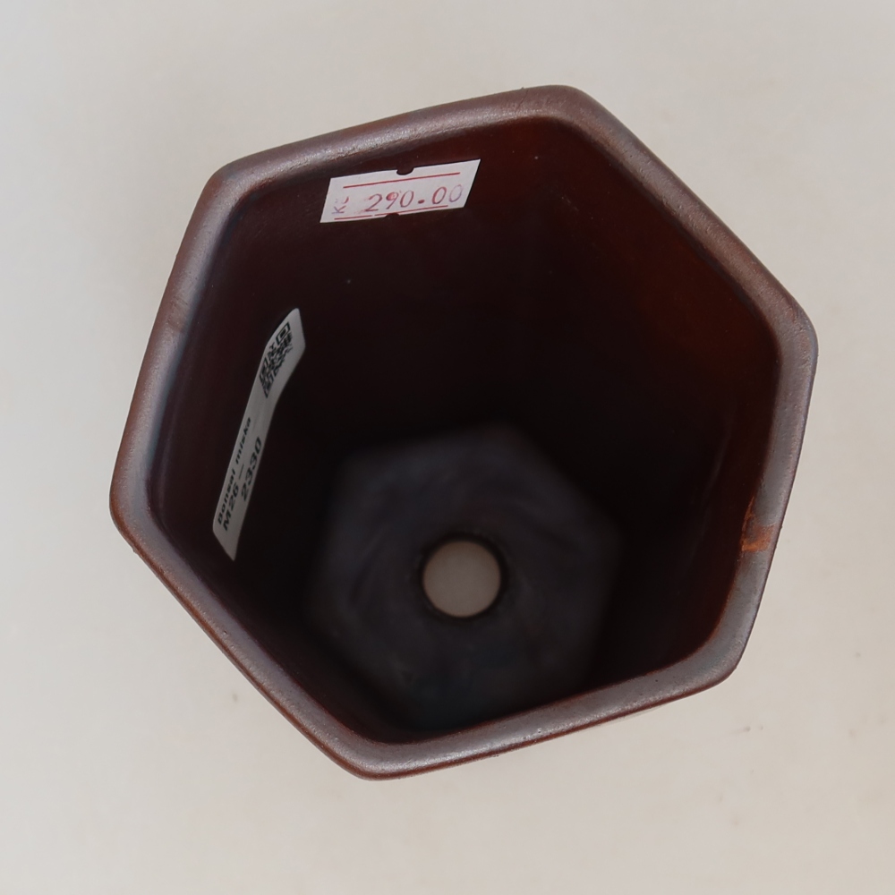 Ceramiczna miska do bonsai 9,5 x 8,5 x 14,5 cm, kolor metaliczny
