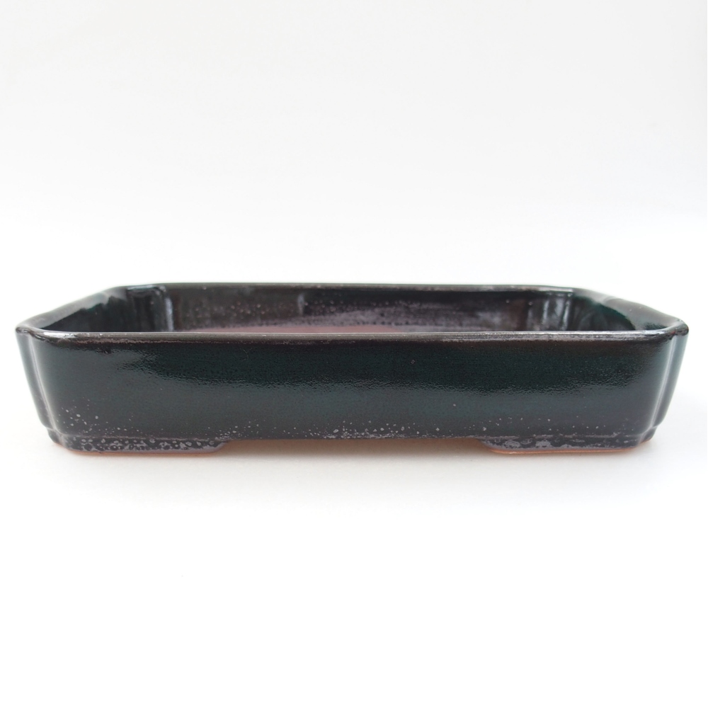 Ceramiczna miska bonsai 18 x 13 x 3,5 cm, kolor zielony