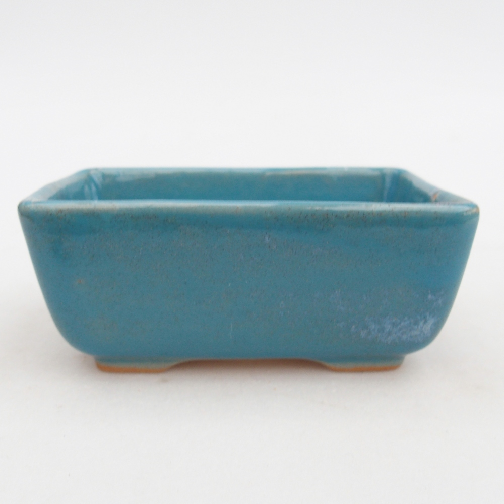 Ceramiczna miska do bonsai 10,5 x 7,5 x 4,5 cm, kolor niebieski
