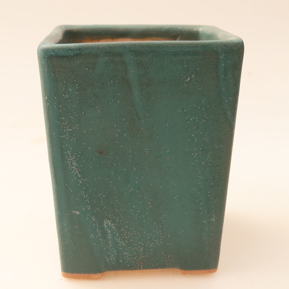 Ceramiczna miska do bonsai 7,5 x 7,5 x 10 cm, kolor niebieski