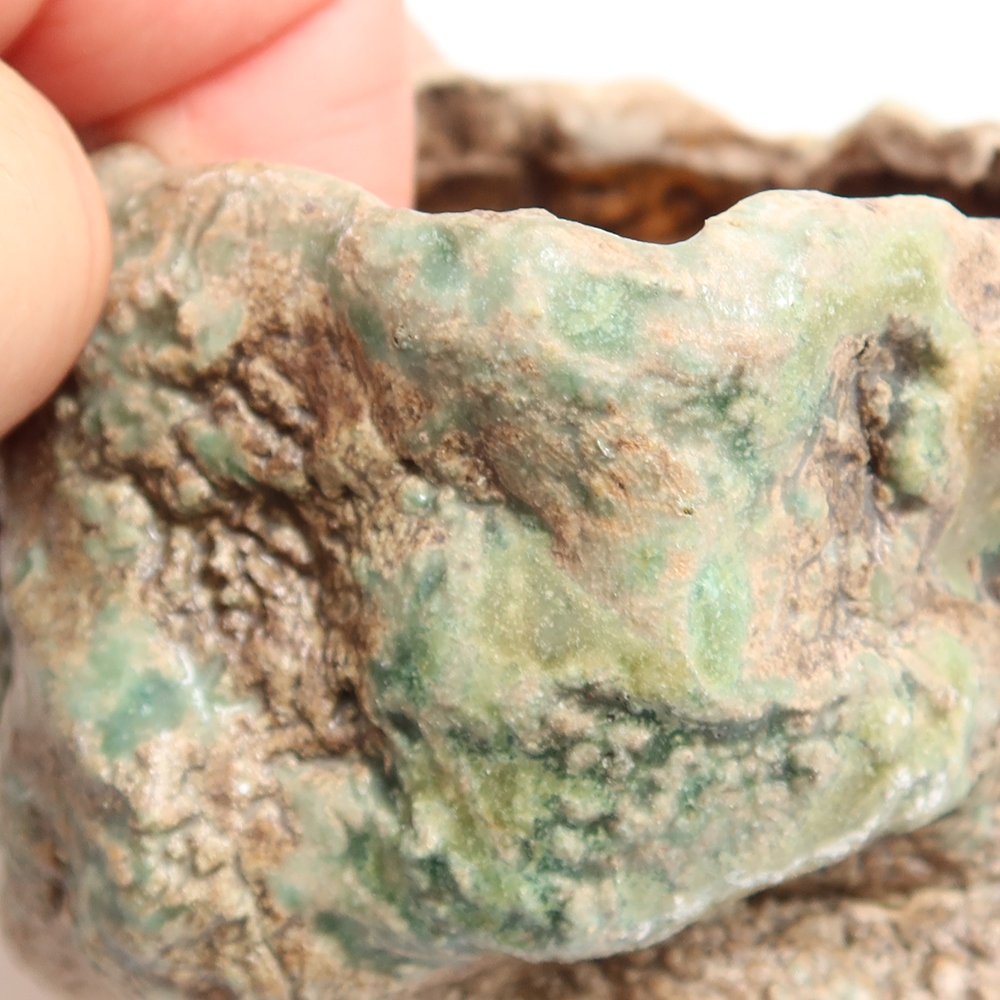 Ceramiczna skorupka  5,5 x 5,5 x 5,5 cm, kolor zielony
