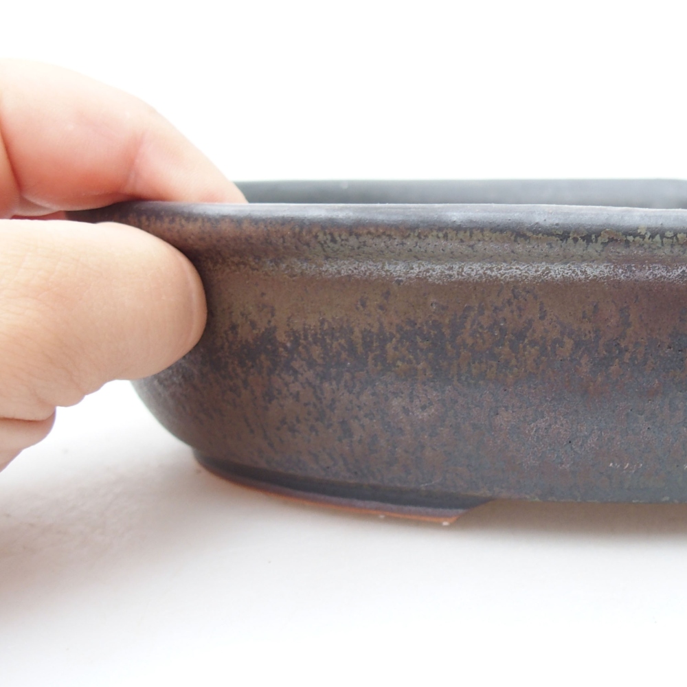 Ceramiczna miska bonsai 22 x 17 x 5 cm, kolor brązowy