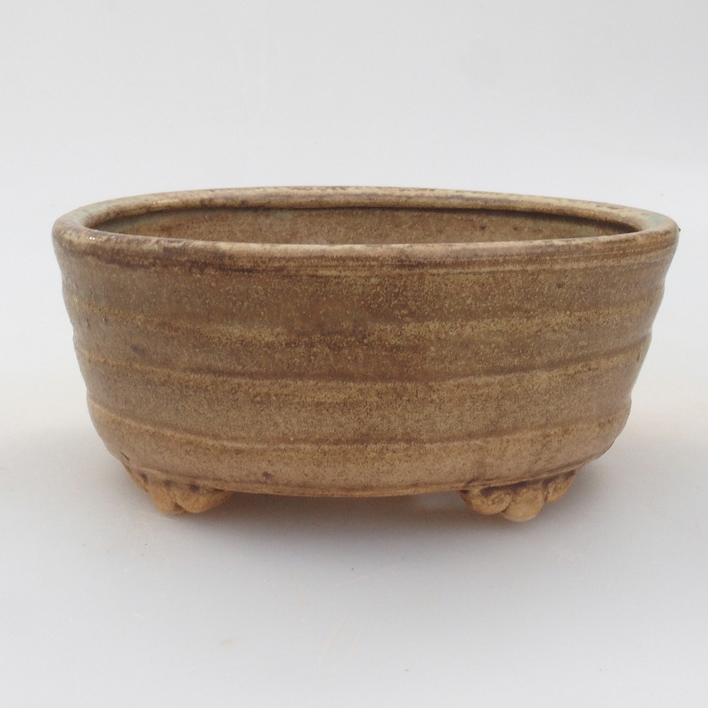 Ceramiczna miska do bonsai 10,5 x 9 x 4 cm, kolor brązowy