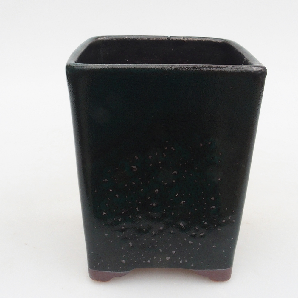 Ceramiczna miska bonsai 9 x 9 x 11 cm, kolor zielony