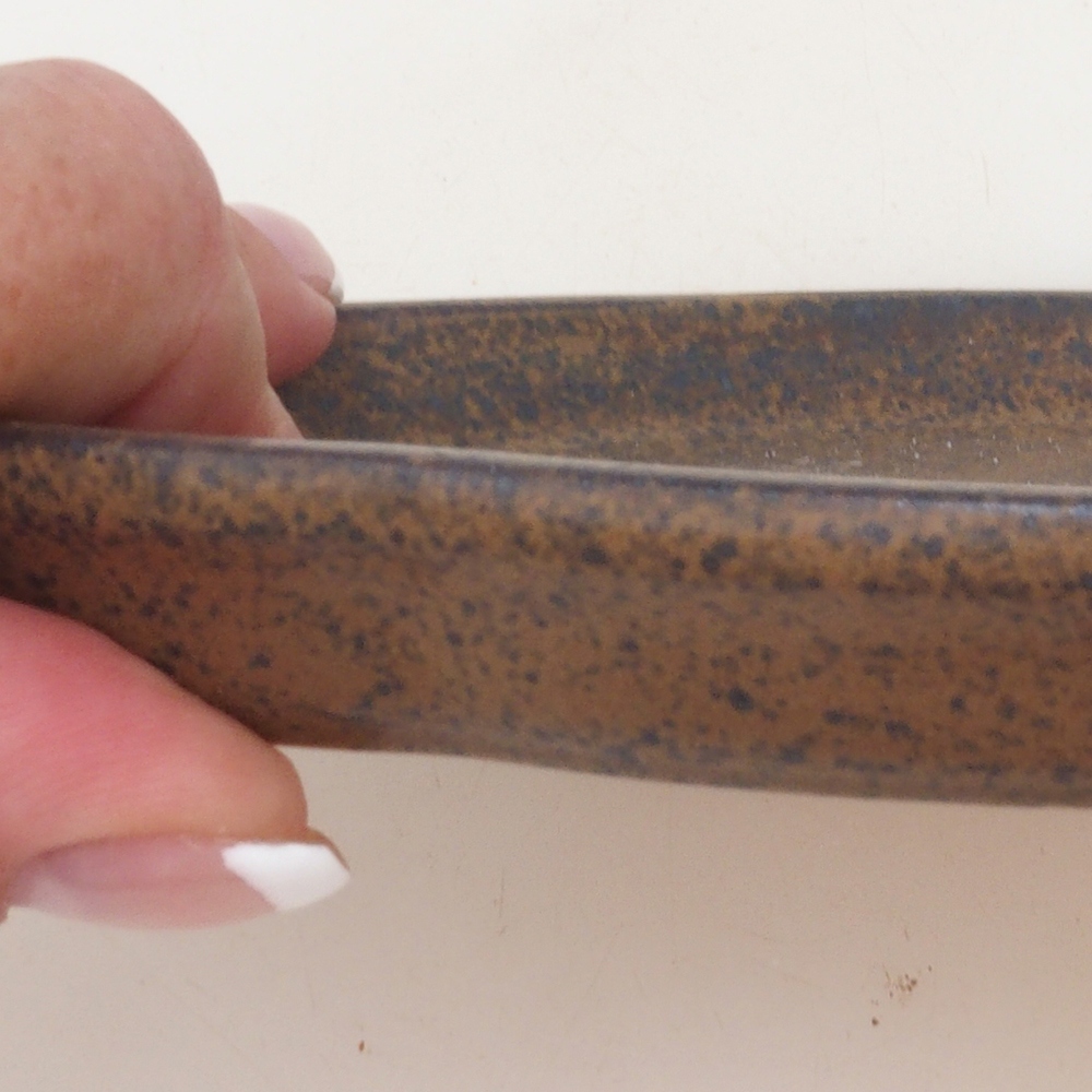 Miska ceramiczna H75 - 18,5 x 13 x 1,5 cm - brązowa