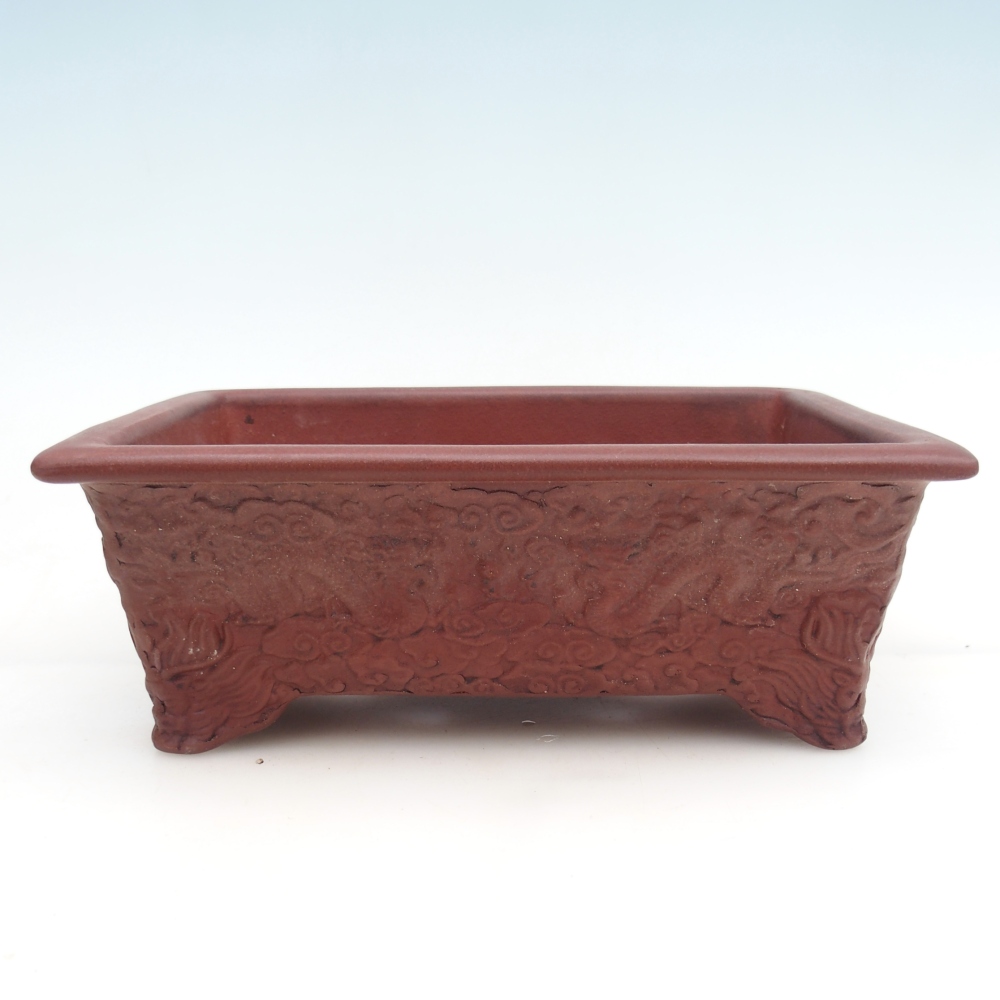Ceramiczna miska do bonsai 25,5 x 18,5 x 9 cm, brązowa