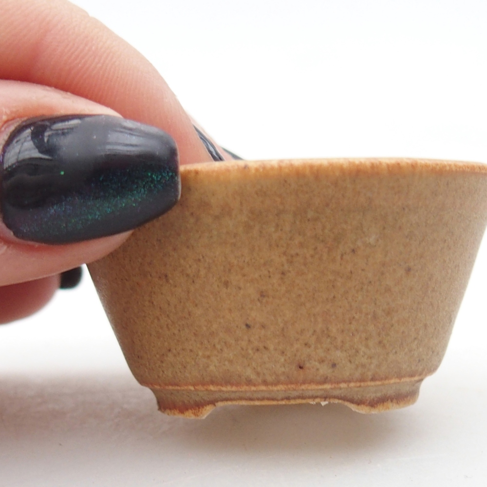 Mini miska do bonsai 4,5 x 4,5 x 2,5 cm, brązowa