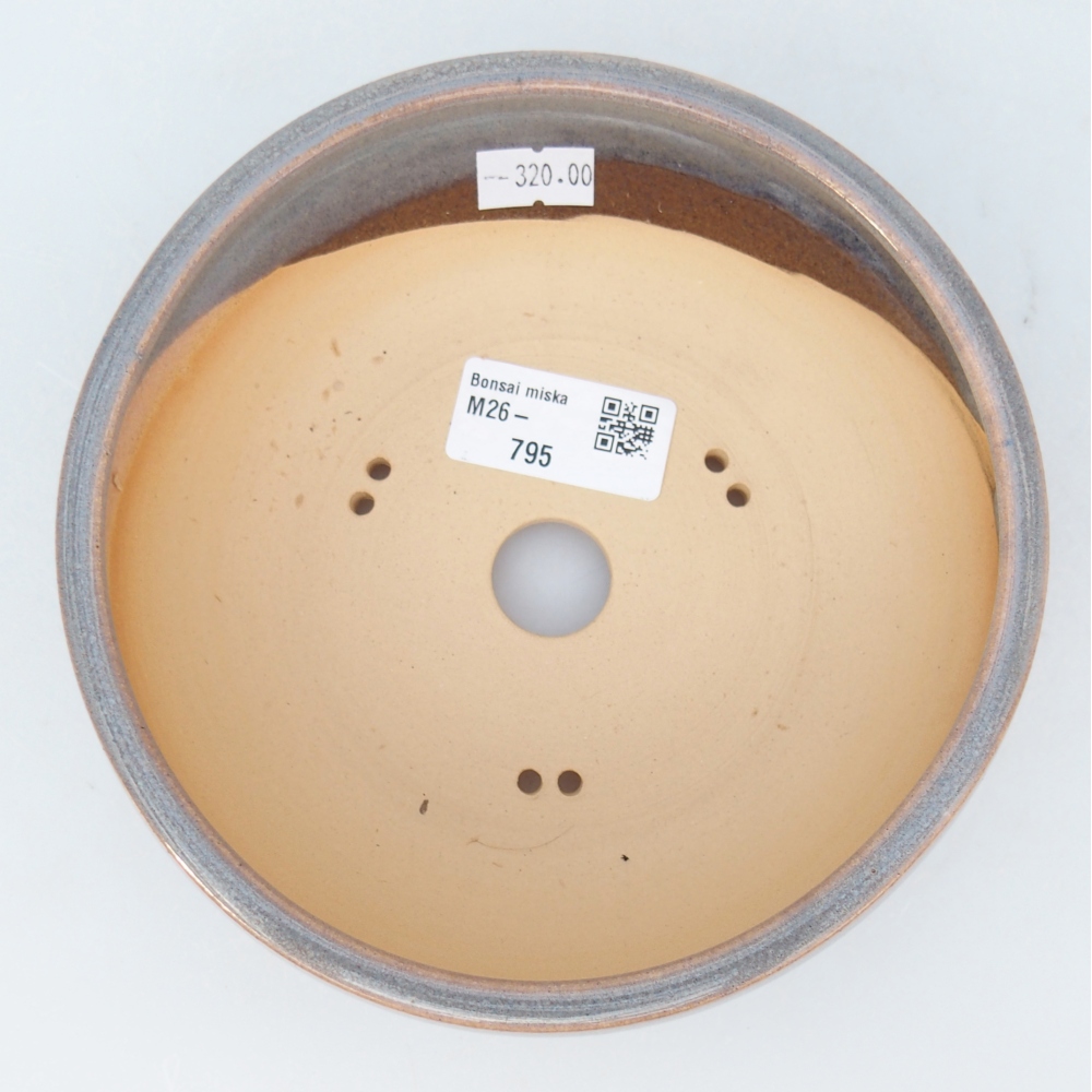 Ceramiczna miska do bonsai 15,5 x 15,5 x 5,5 cm, szara