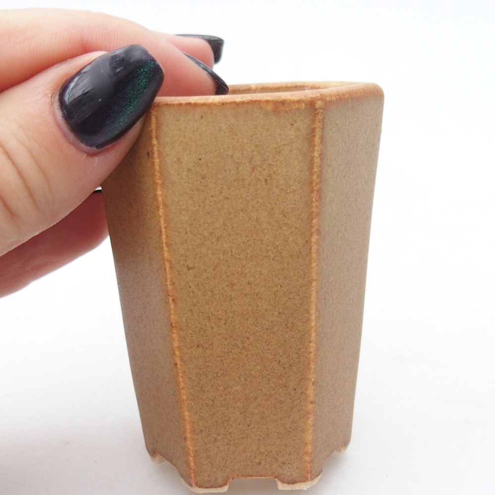 Mini miska do bonsai 5 x 4,5 x 6,5 cm, brązowa