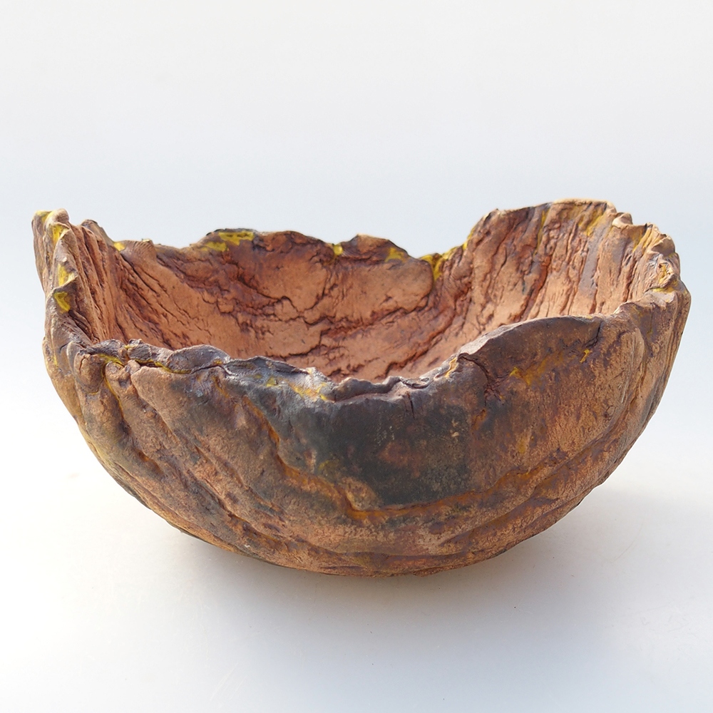 Ceramiczna skorupa 16 x 15 x 8,5 cm, kolor żółty