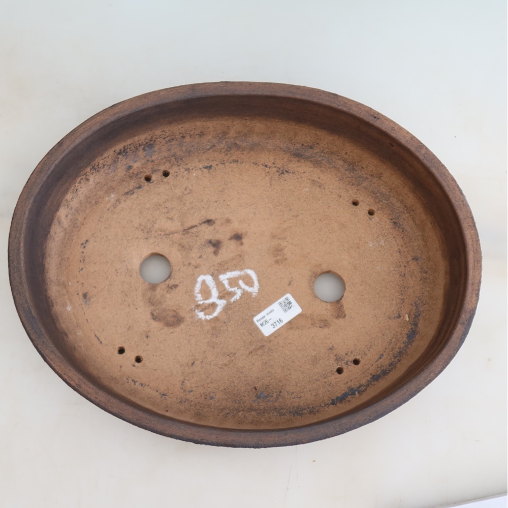 Ceramiczna miska do bonsai 38 x 30 x 8,5 cm, kolor brązowy