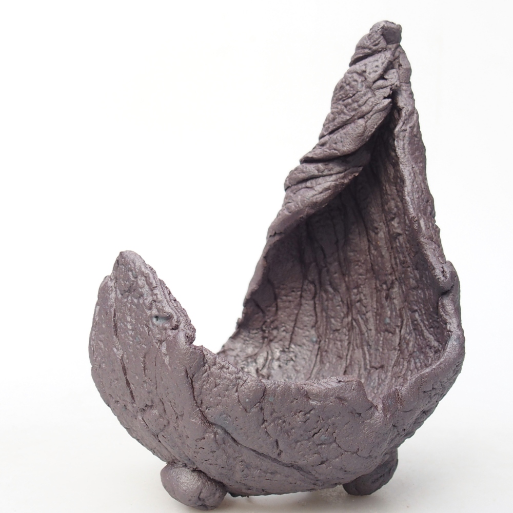 Muszla ceramiczna 8 x 8 x 12 cm, kolor metaliczny