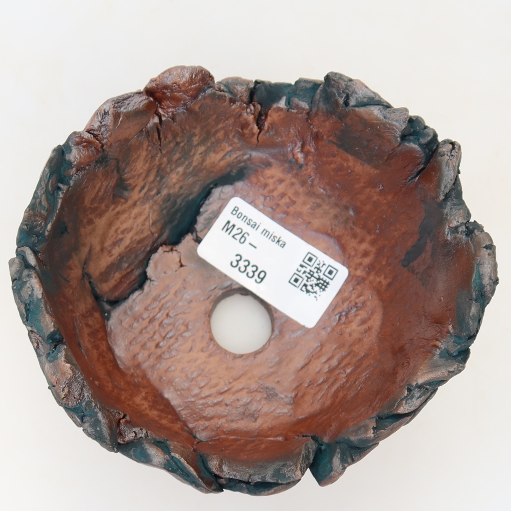 Ceramiczna skorupa  11 x 11 x 7 cm, kolor zielony