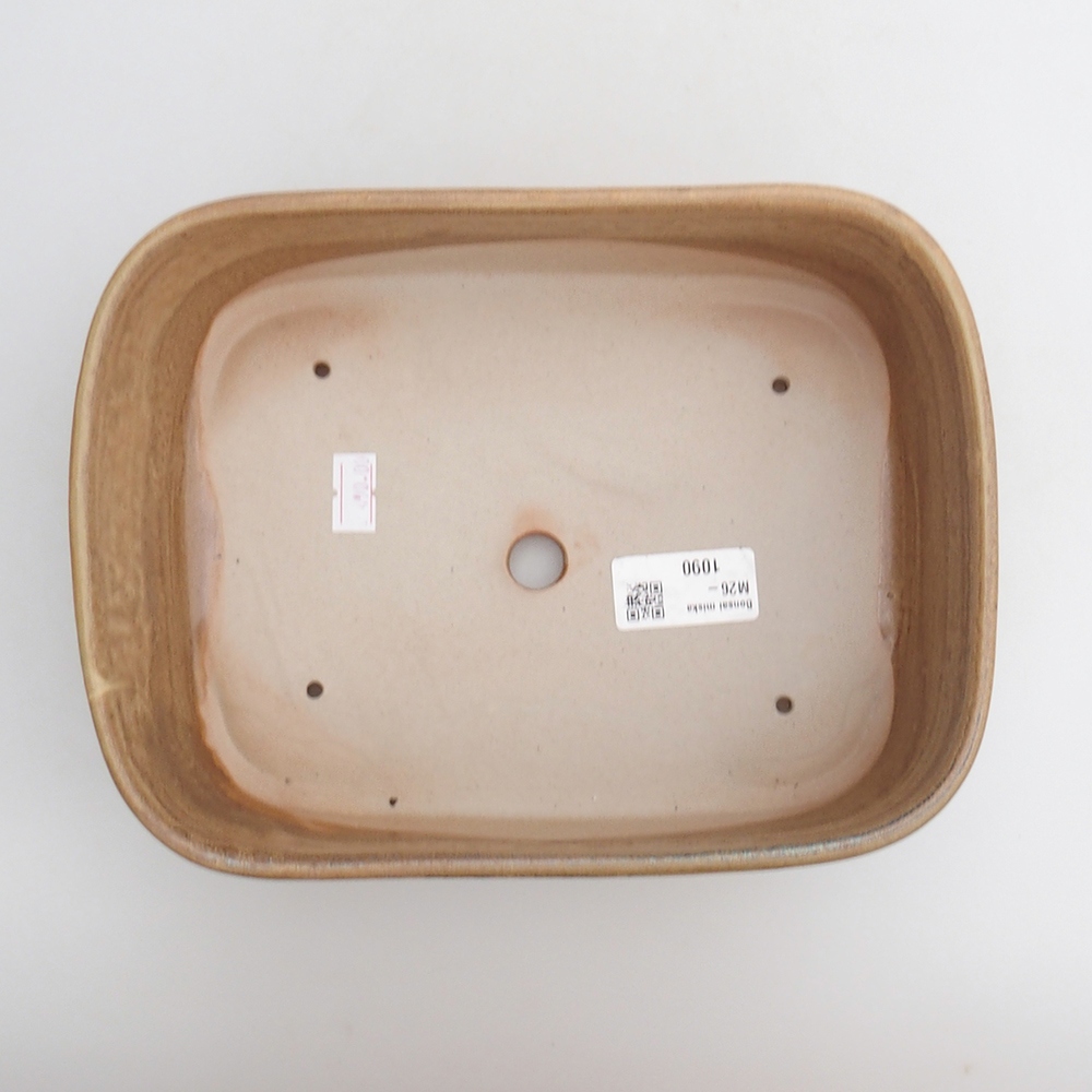 Ceramiczna miska na bonsai 23 x 17 x 7,5 cm, brązowa