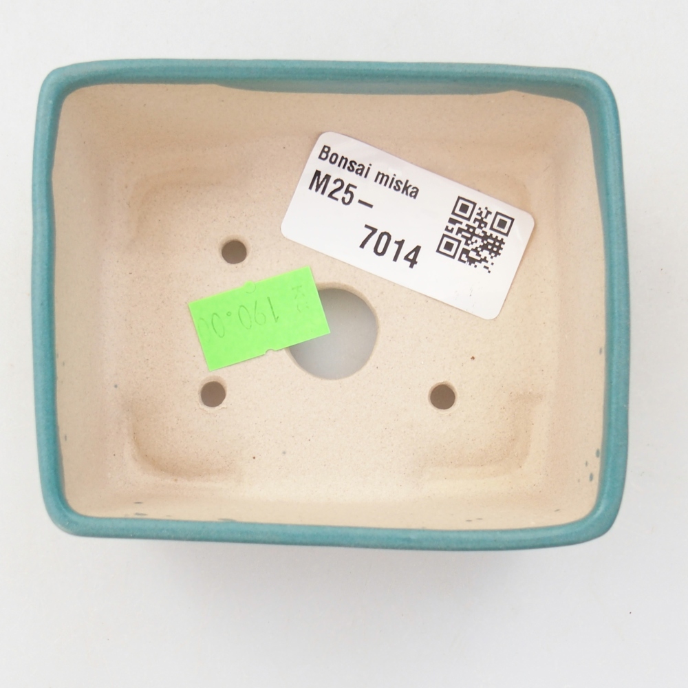 Ceramiczna miska na bonsai 8,5 x 7 x 3,5 cm, kolor niebieski