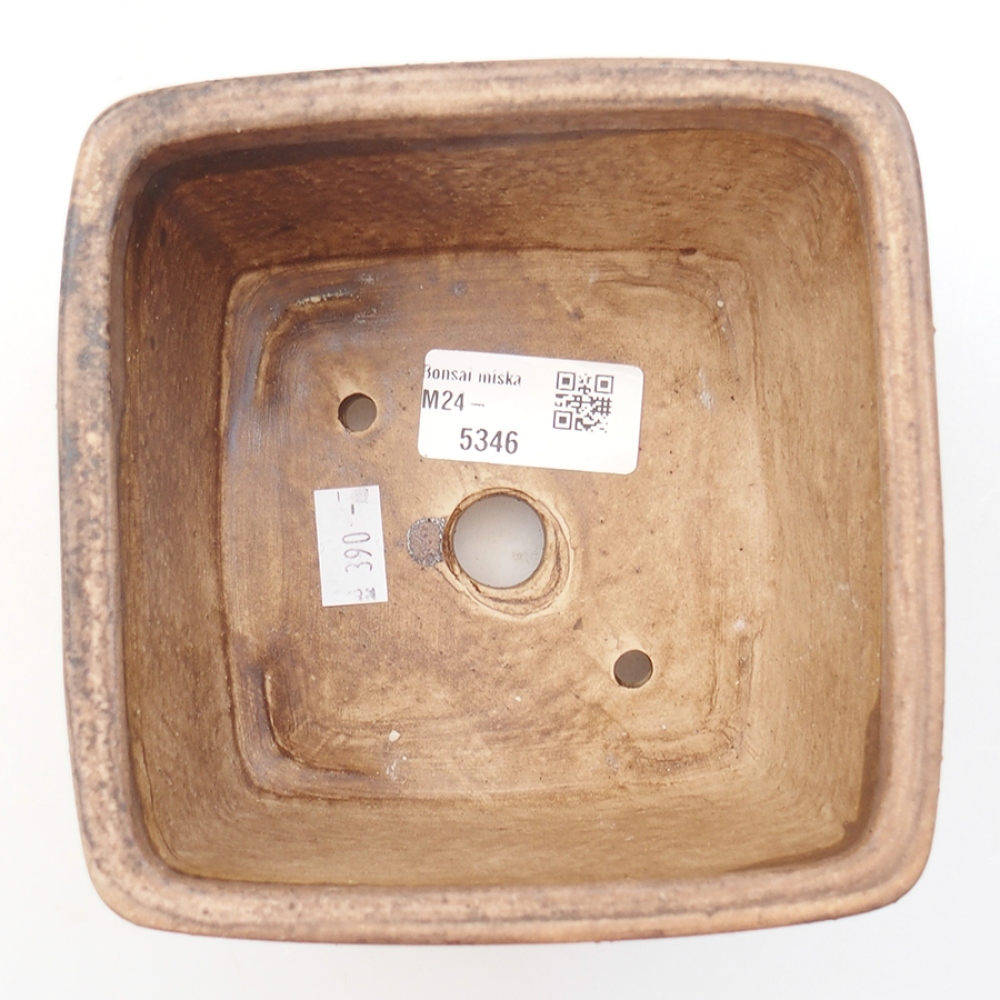Ceramiczna miska bonsai 13 x 13 x 8 cm, kolor różowy
