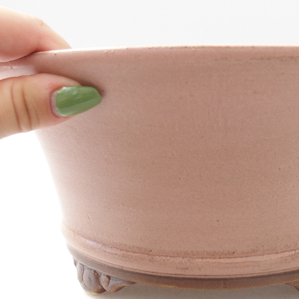 Ceramiczna miska na bonsai 24 x 24 x 11,5 cm, różowa