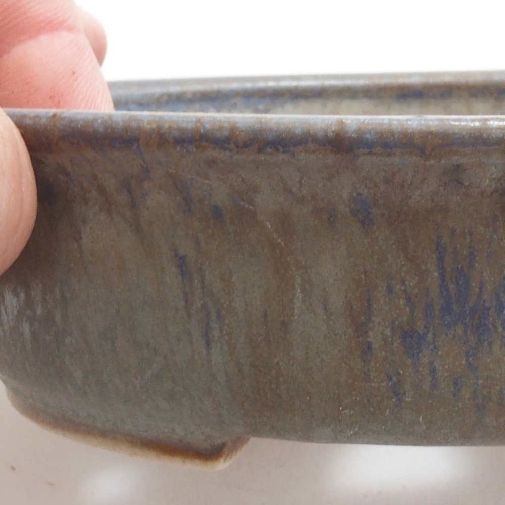 Ceramiczna miska do bonsai 12 x 11,5 x 3 cm, kolor niebieski