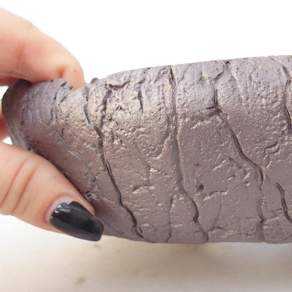 Ceramiczna miska do bonsai 16 x 16 x 5 cm, kolor metaliczny