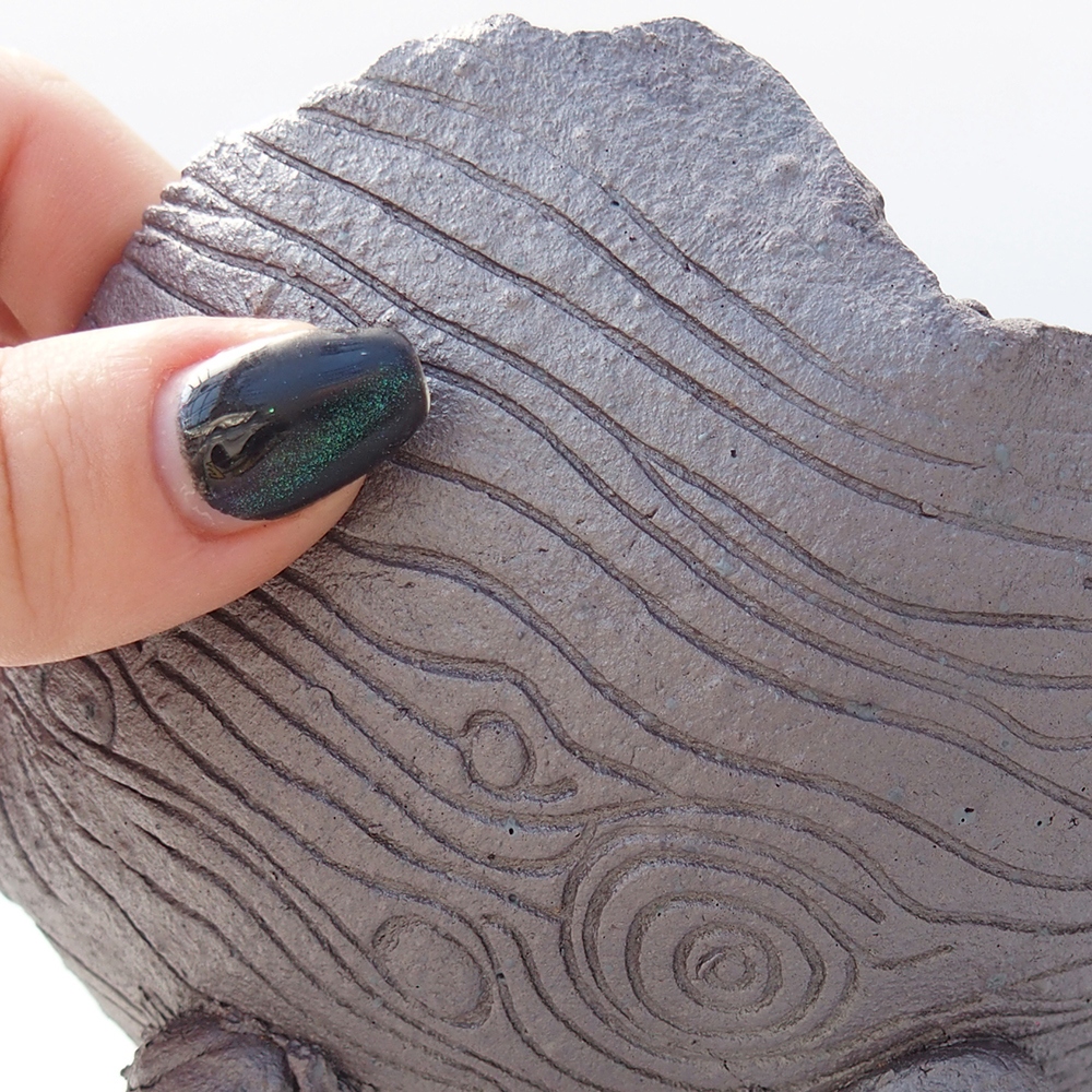 Muszla ceramiczna 13,5 x 12,5 x 8,5 cm, kolor metaliczny