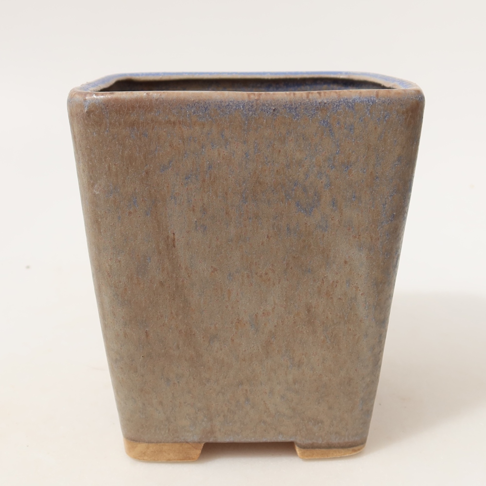 Ceramiczna miska do bonsai 10,5 x 10,5 x 12 cm, kolor niebieski