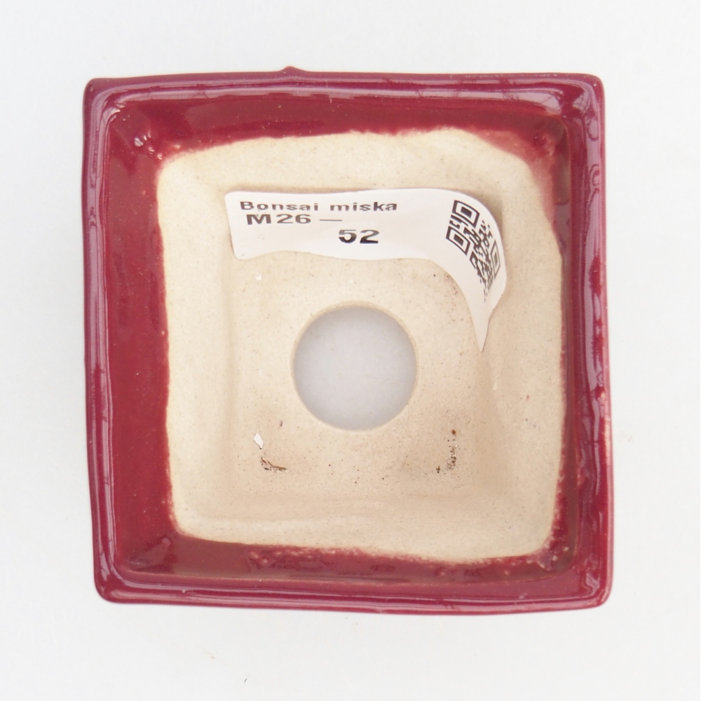Mini miska do bonsai 5,5 x 5,5 x 4 cm, bordowa